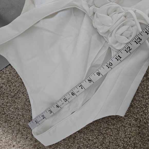 8 (also ~6) Y2K Vintage Scott McClintock Millennium 2000 White Satin Gown - Picture 9 of 9